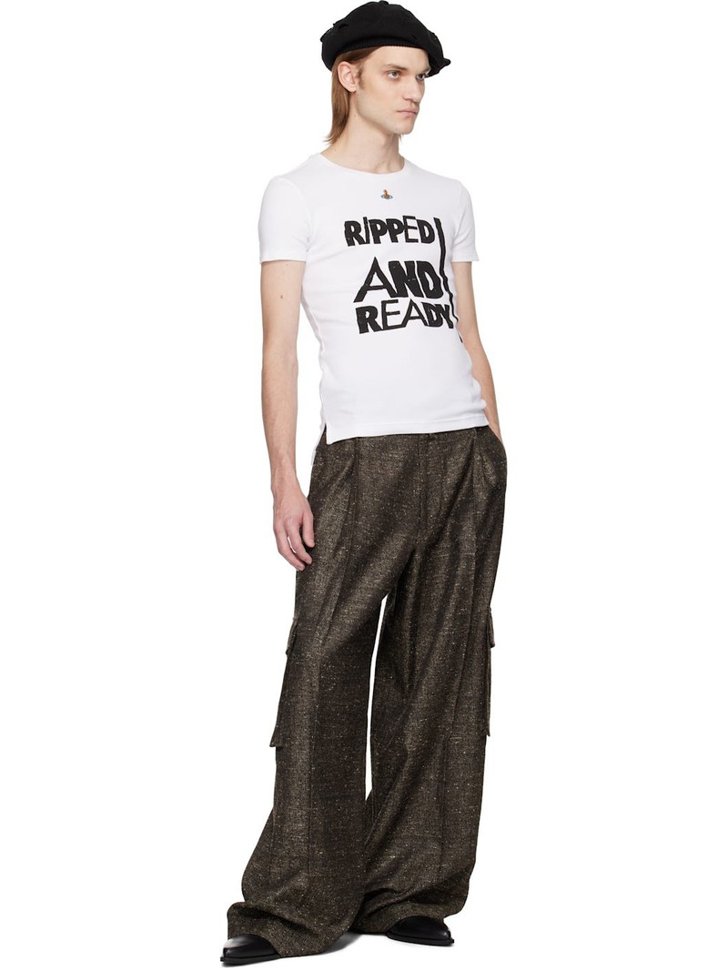 Vivienne Westwood White 'Ripped & Ready' Peru T-shirt outlook