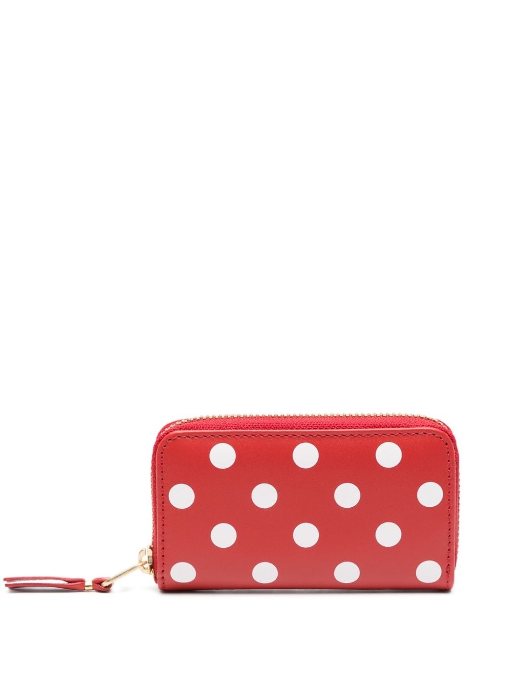 polka dot-print leather wallet - 1