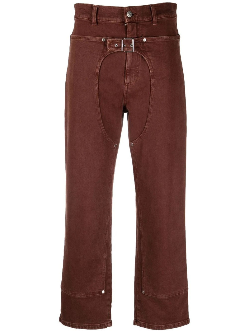 Workwear cropped denim pants 1