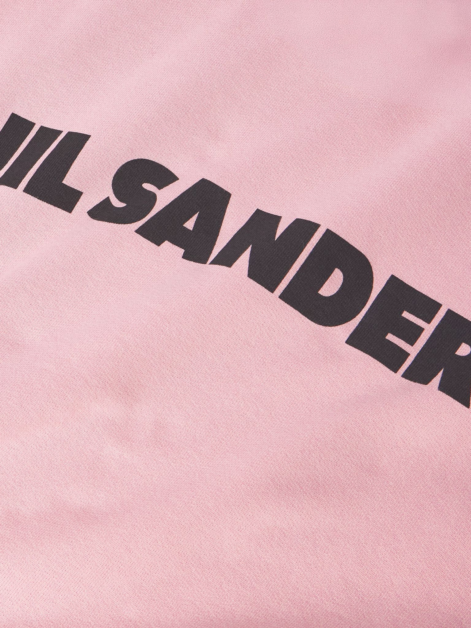 Logo-Print Cotton-Jersey Sweatshirt Pink - 4