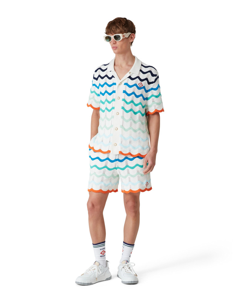 CASABLANCA Gradient Wave Crochet Shirt | Casablanca Paris outlook