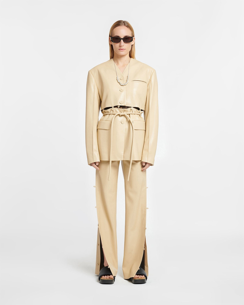 Nanushka Belted Okobor™ Alt-Leather Blazer outlook