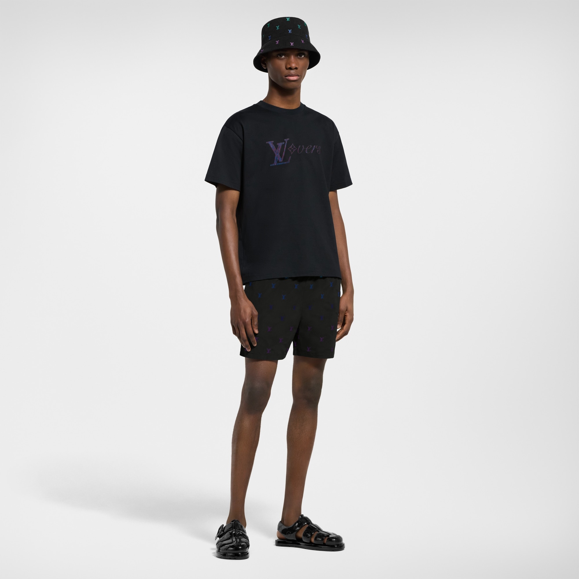 LV Blason Gradient Embroidered Swim Shorts - 4