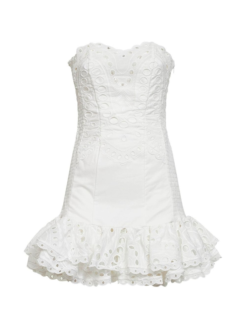 Santy broderie-anglaise ruffled mini dress 1