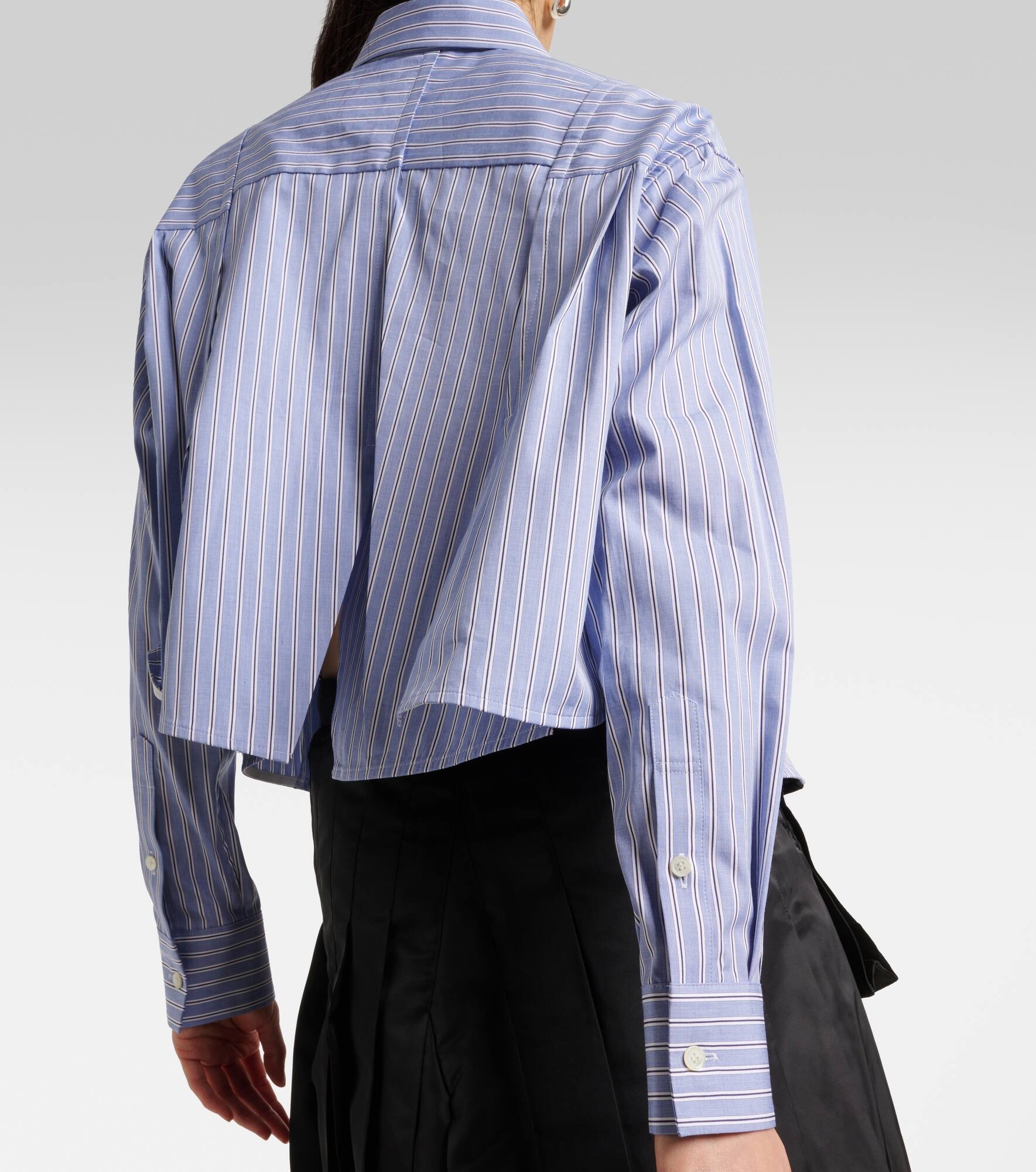 Striped cotton poplin shirt - 6