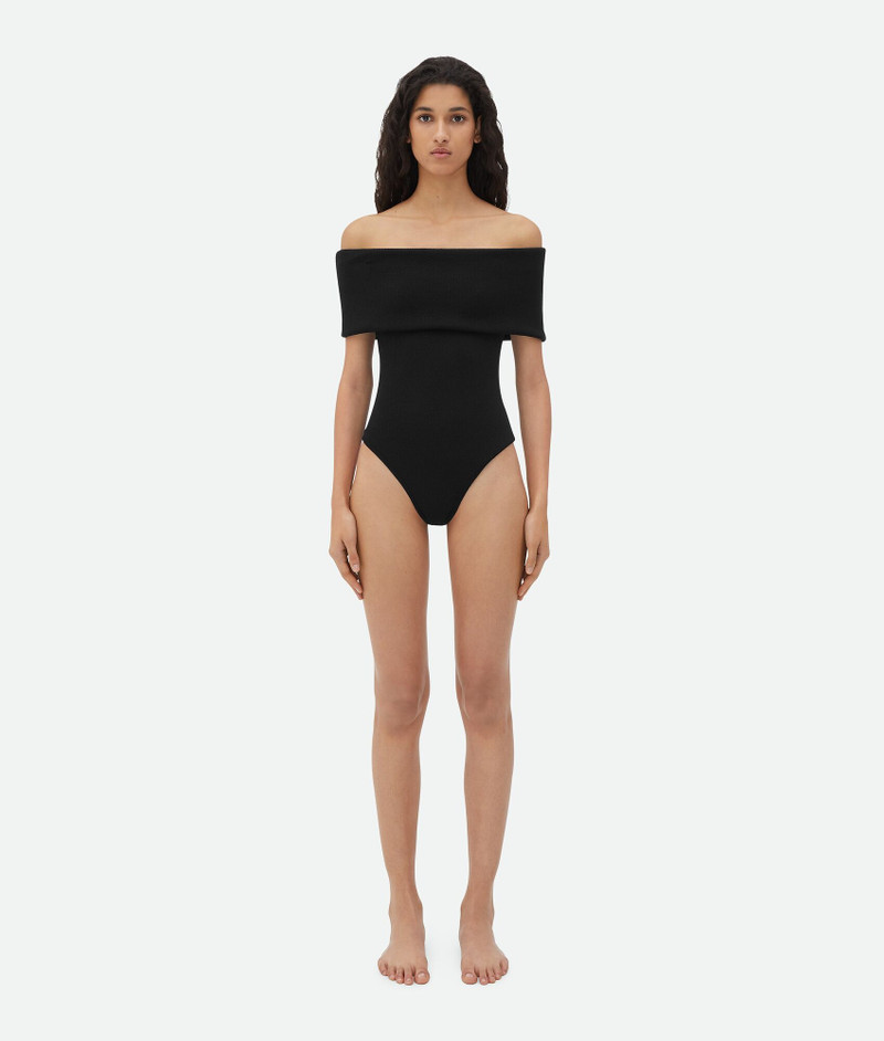Stretch Nylon Off-The-Shoulder Swimsuit - 1