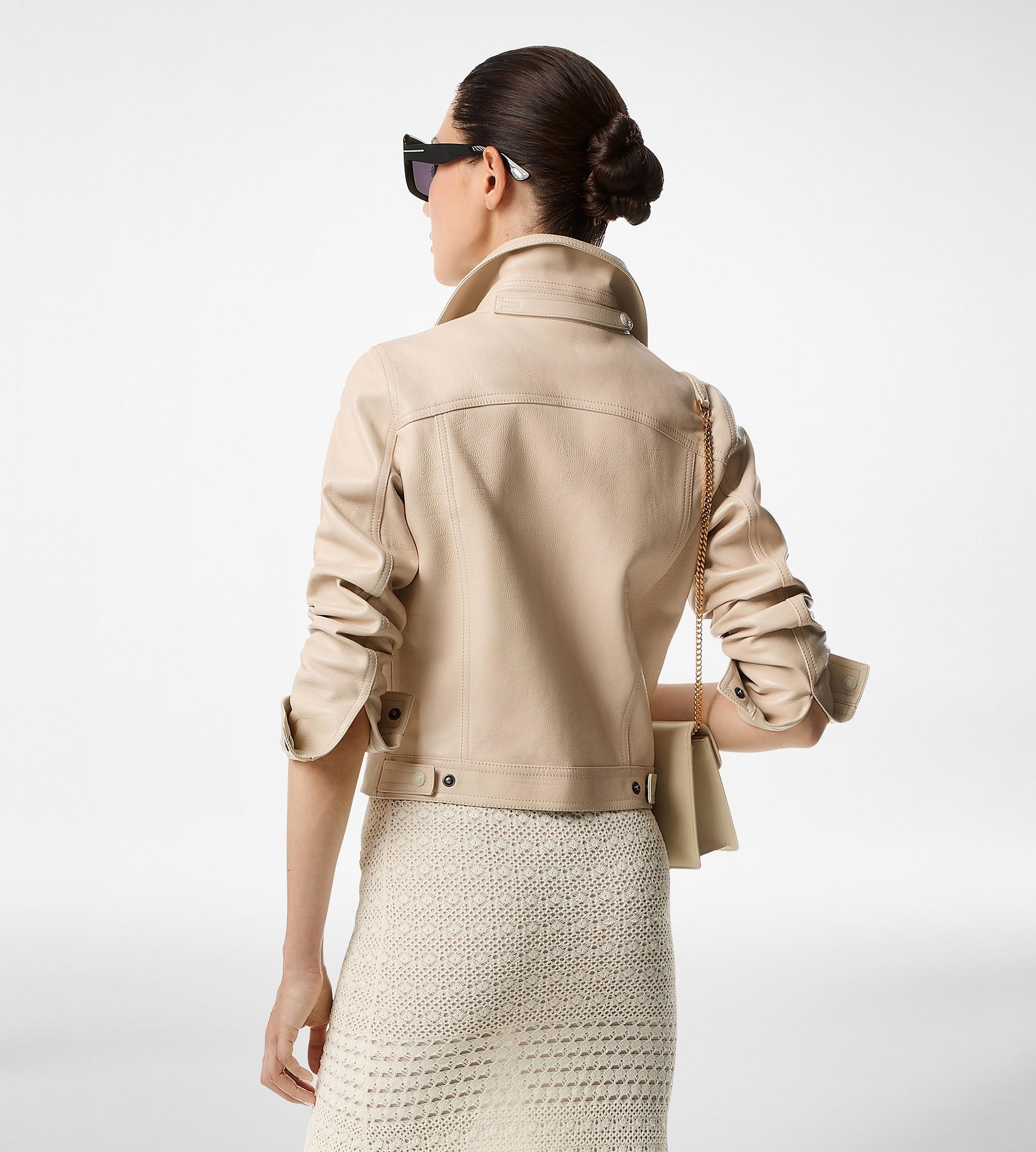 SHINY GRAINY CALF LEATHER BLOUSON - 2