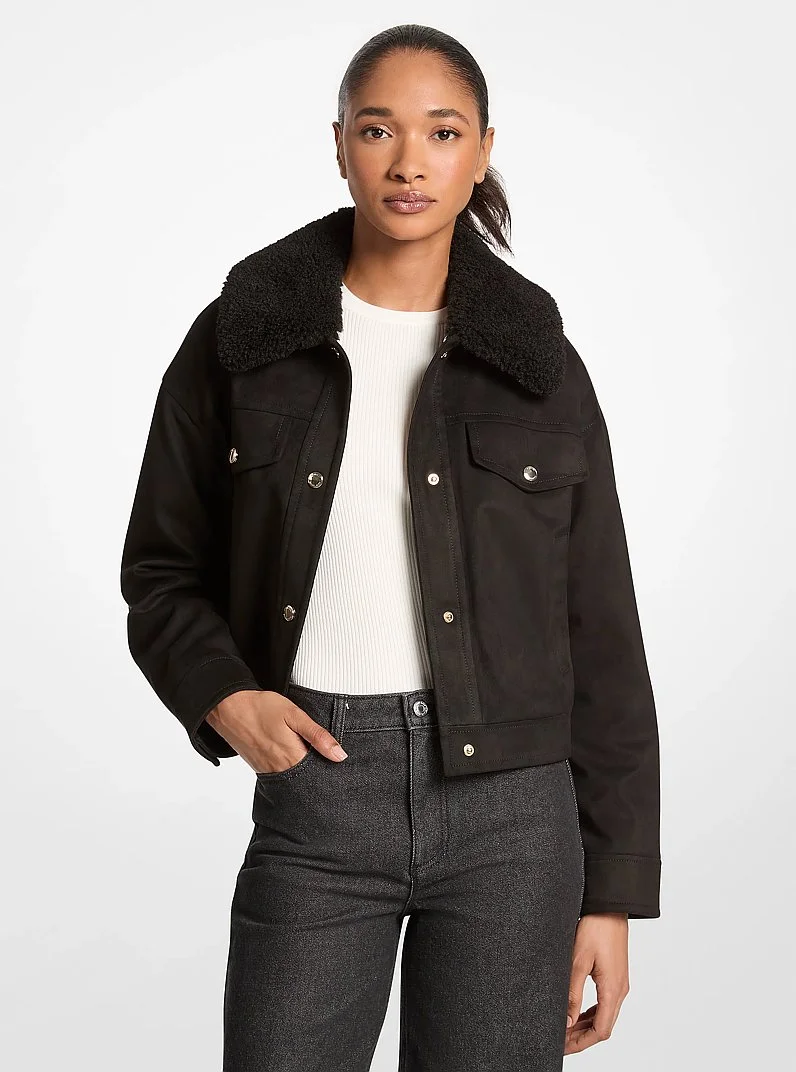 Polyester Microsuede Trucker Jacket - 1