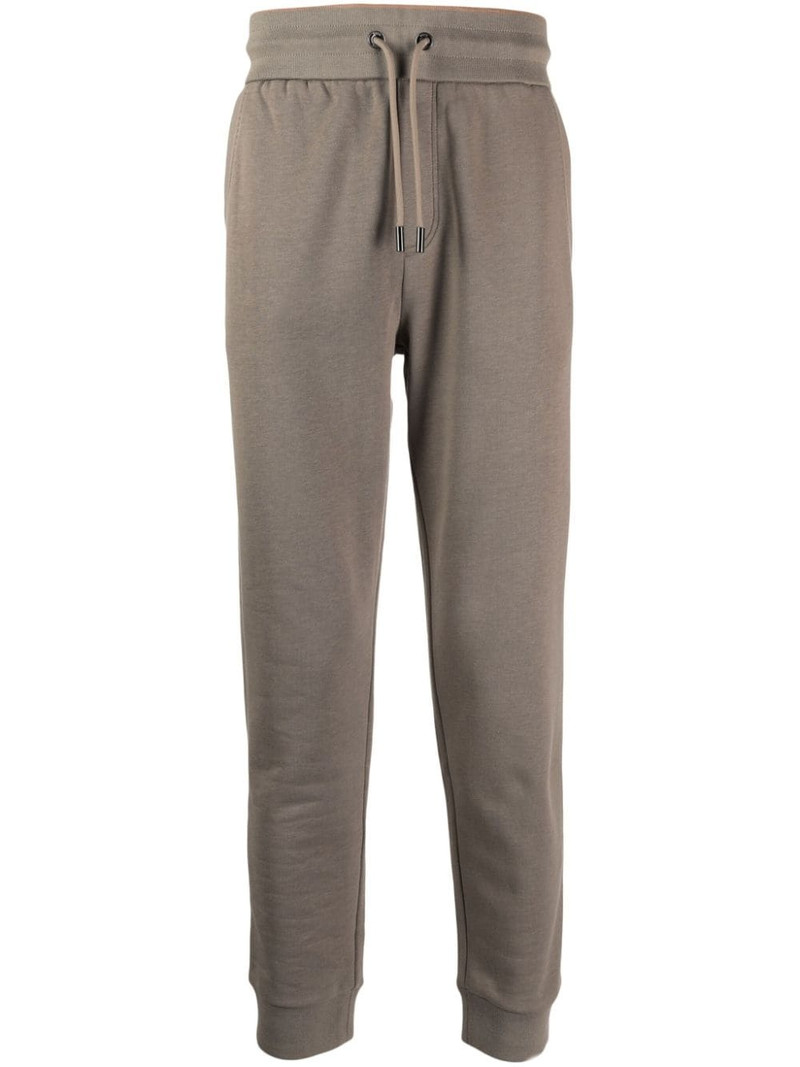 drawstring-waist cotton-blend track pants 1