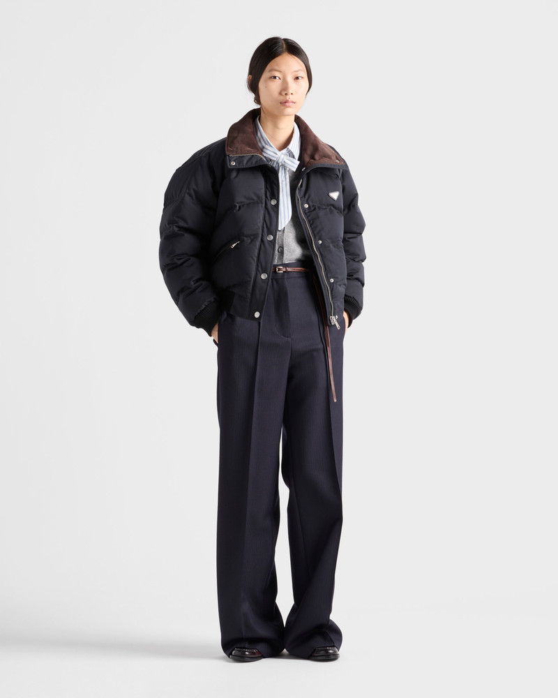 Prada Cropped compact poplin down jacket outlook