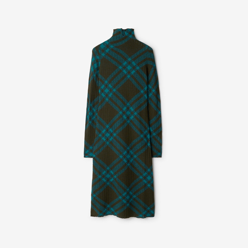 Check Wool Blend Dress - 1