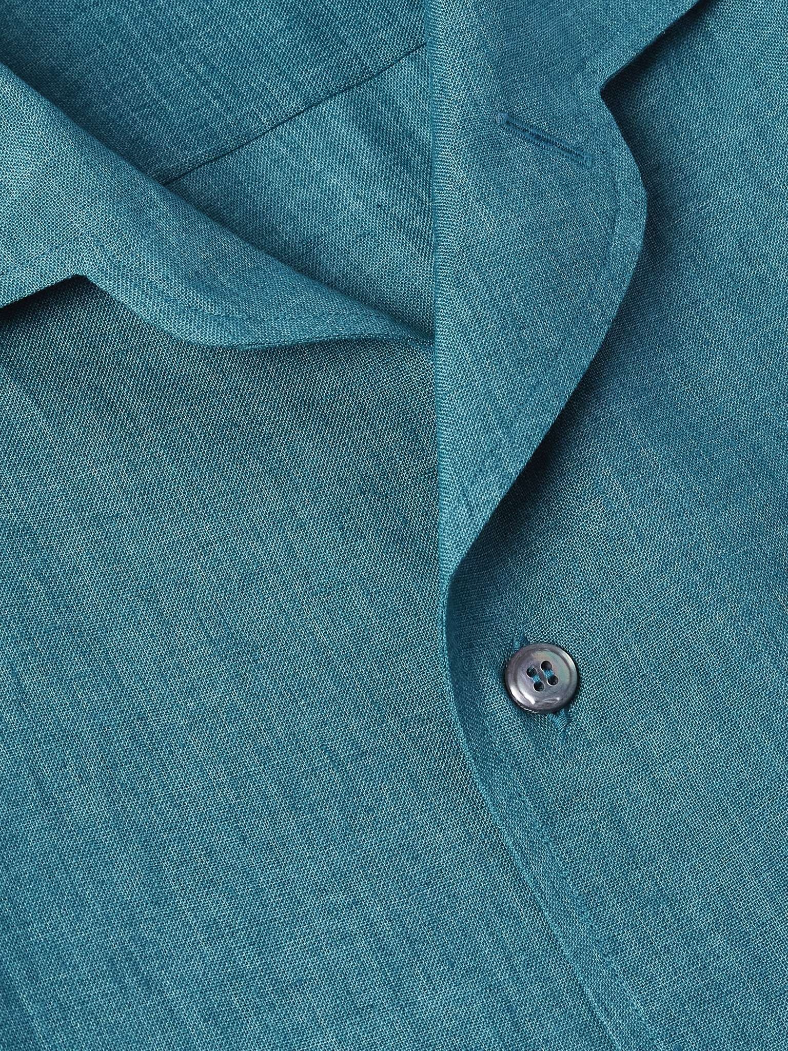 Capri Camp-Collar Linen Shirt - 4