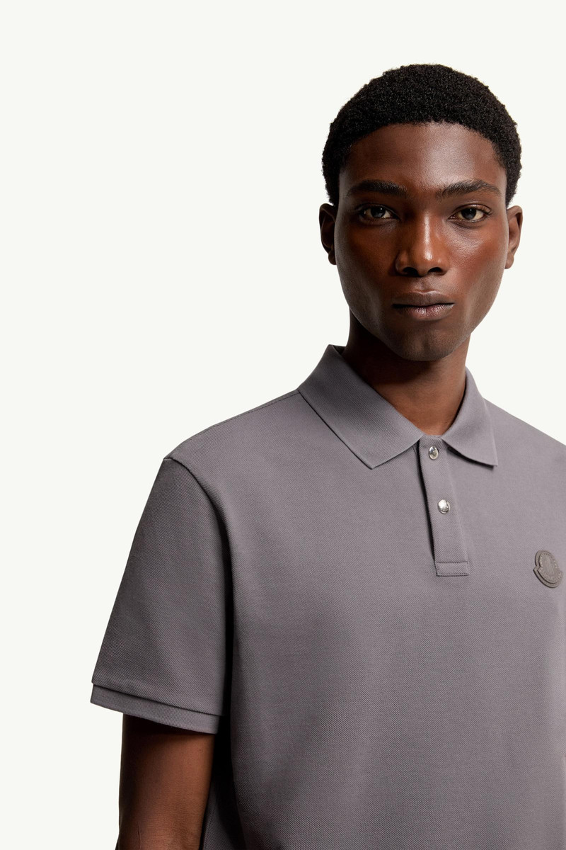Logo Patch Cotton Piquet Polo Shirt 6