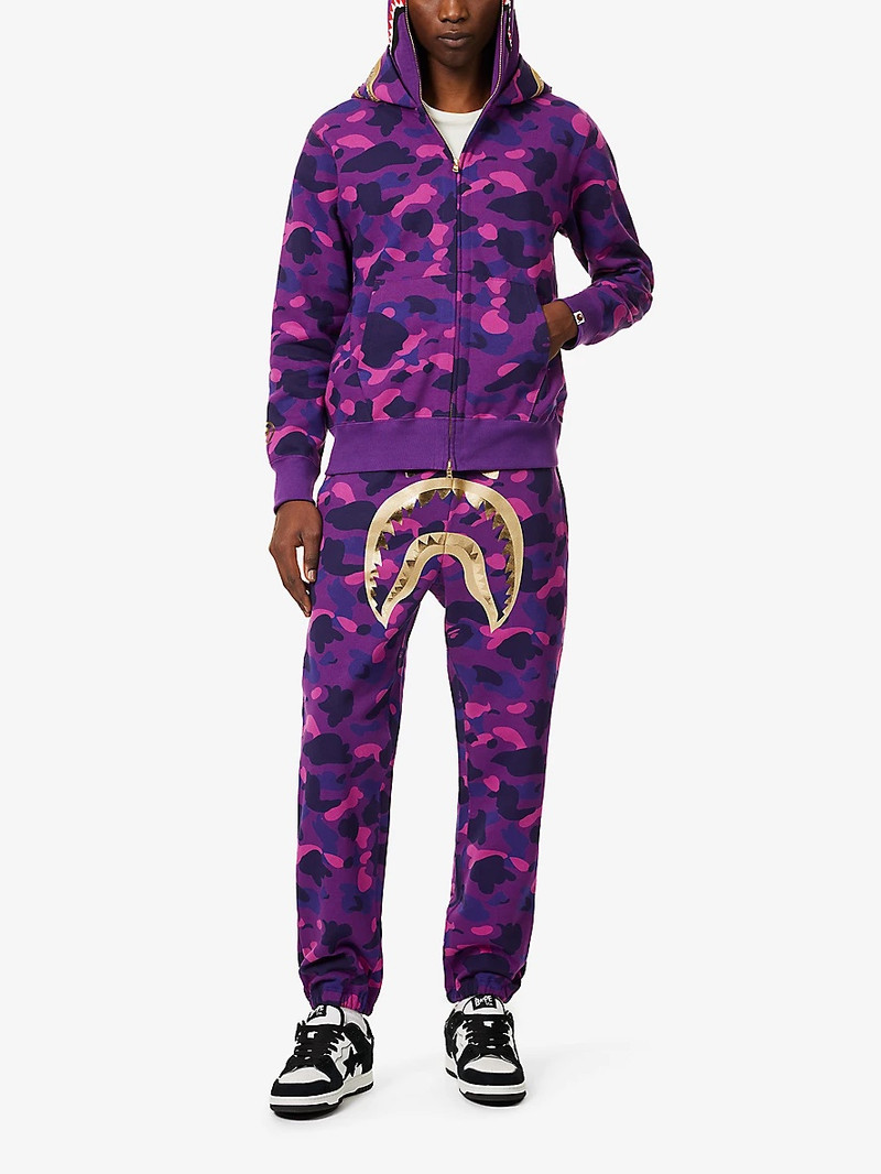 A BATHING APE® Shark camo-print cotton-jersey hoody outlook