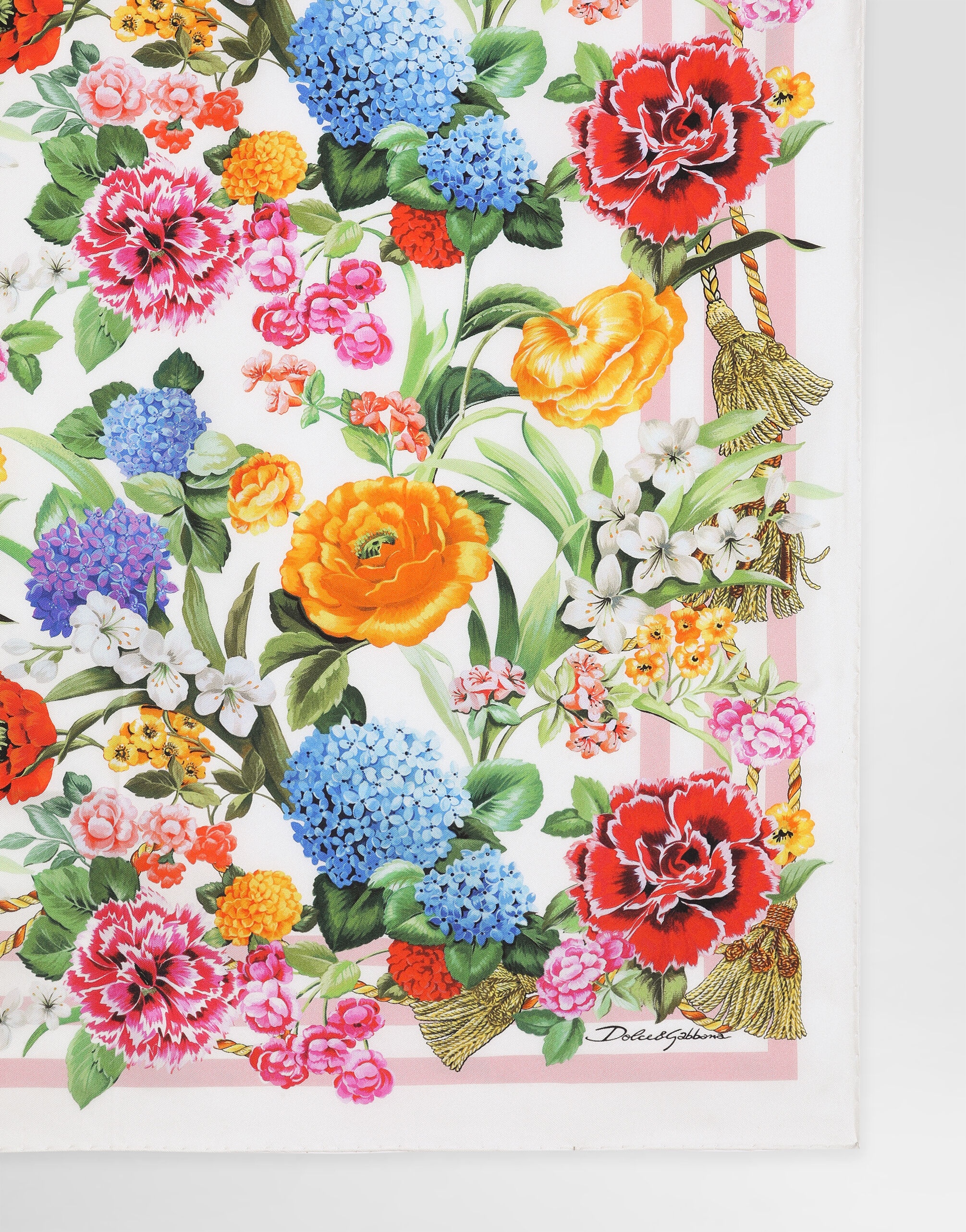 Floral-print silk twill foulard (70x70) - 2