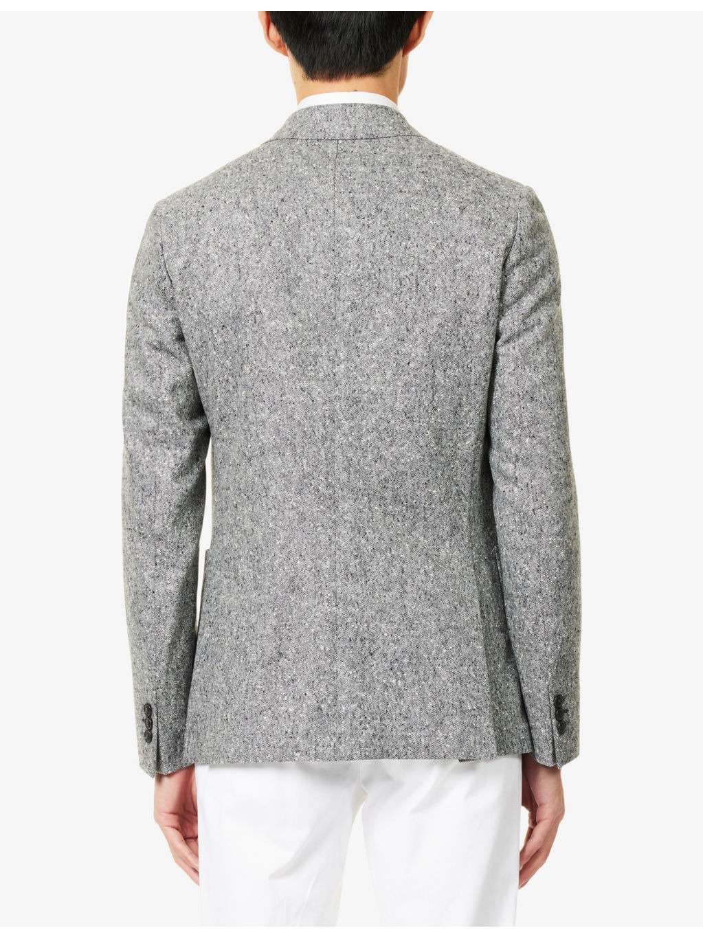 Double-Breasted Peak-Lapel Wool Jacket - 4