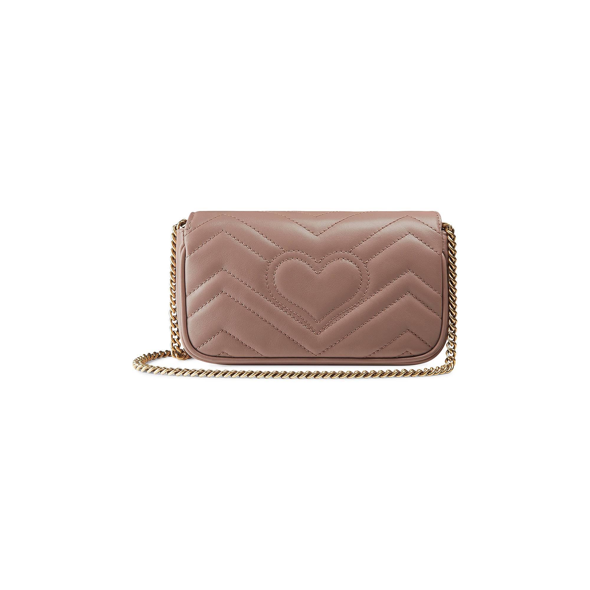 Gucci GG Marmont Matelassé Leather Super Mini Bag 'Beige' - 2