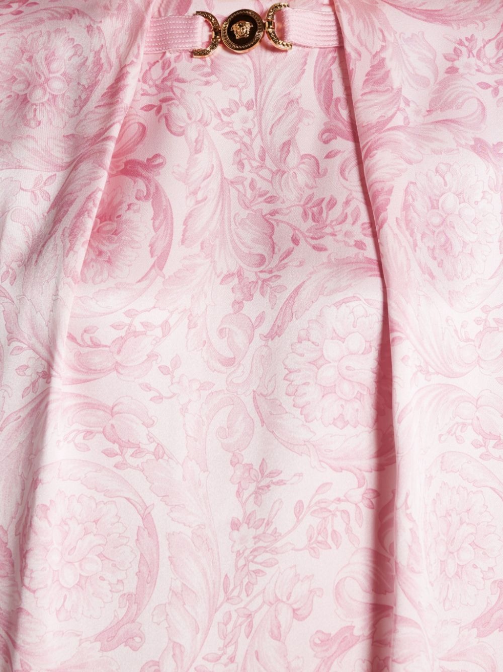Barocco-print silk blouse - 5