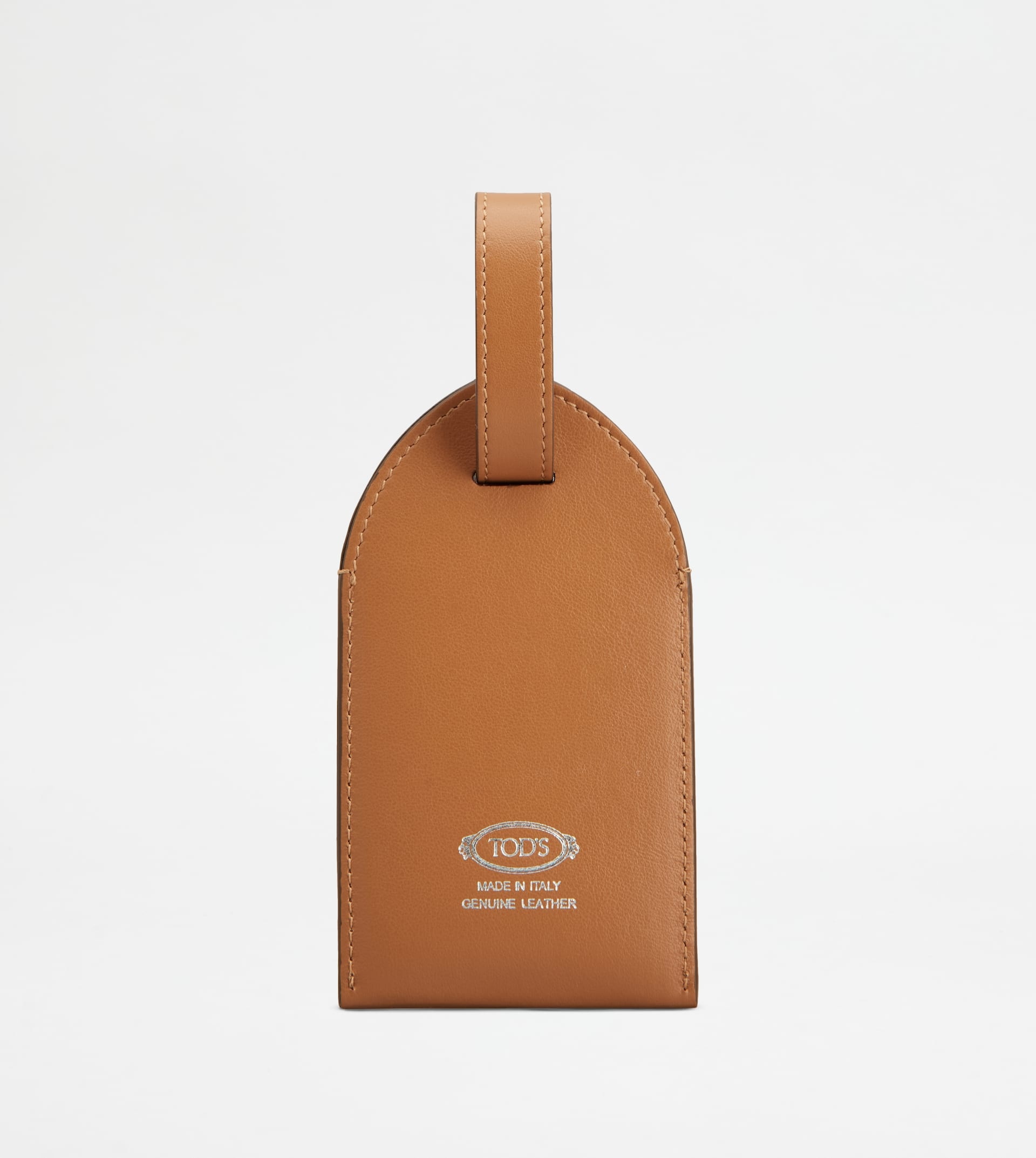 ADDRESS TAG IN LEATHER - BROWN - 2