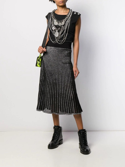 Balmain two-toned pleated skirt outlook