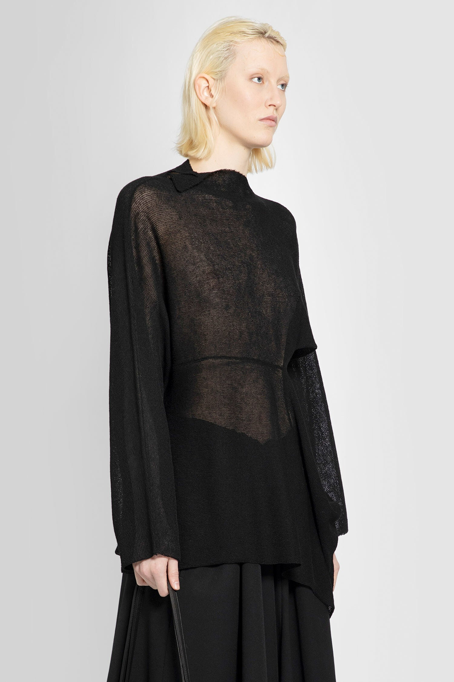 YOHJI YAMAMOTO WOMAN BLACK KNITWEAR - 2