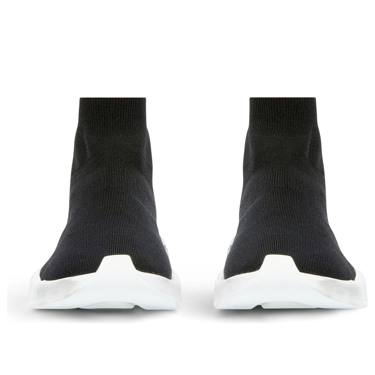 (WMNS) Balenciaga Speed 2.0 Graffiti Sneakers 'Black Recycled Knit and White Sole Unit' 617196W2DD41 - 4