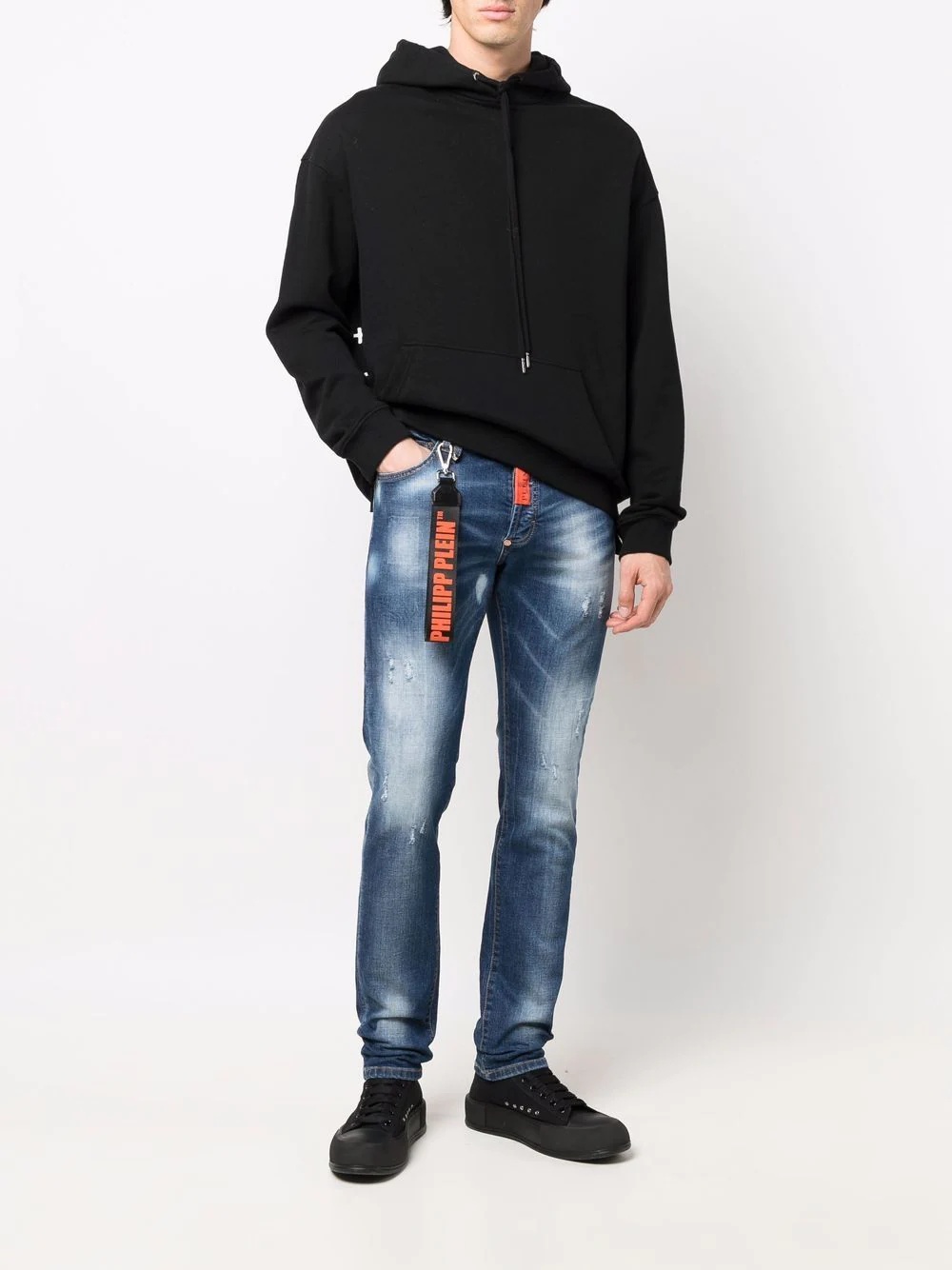 distressed slim-fit jeans - 2