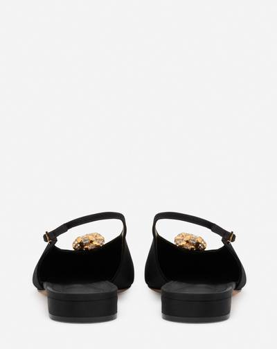 Lanvin SATIN SWING SLINGBACK MULE WITH MELODY JEWEL outlook