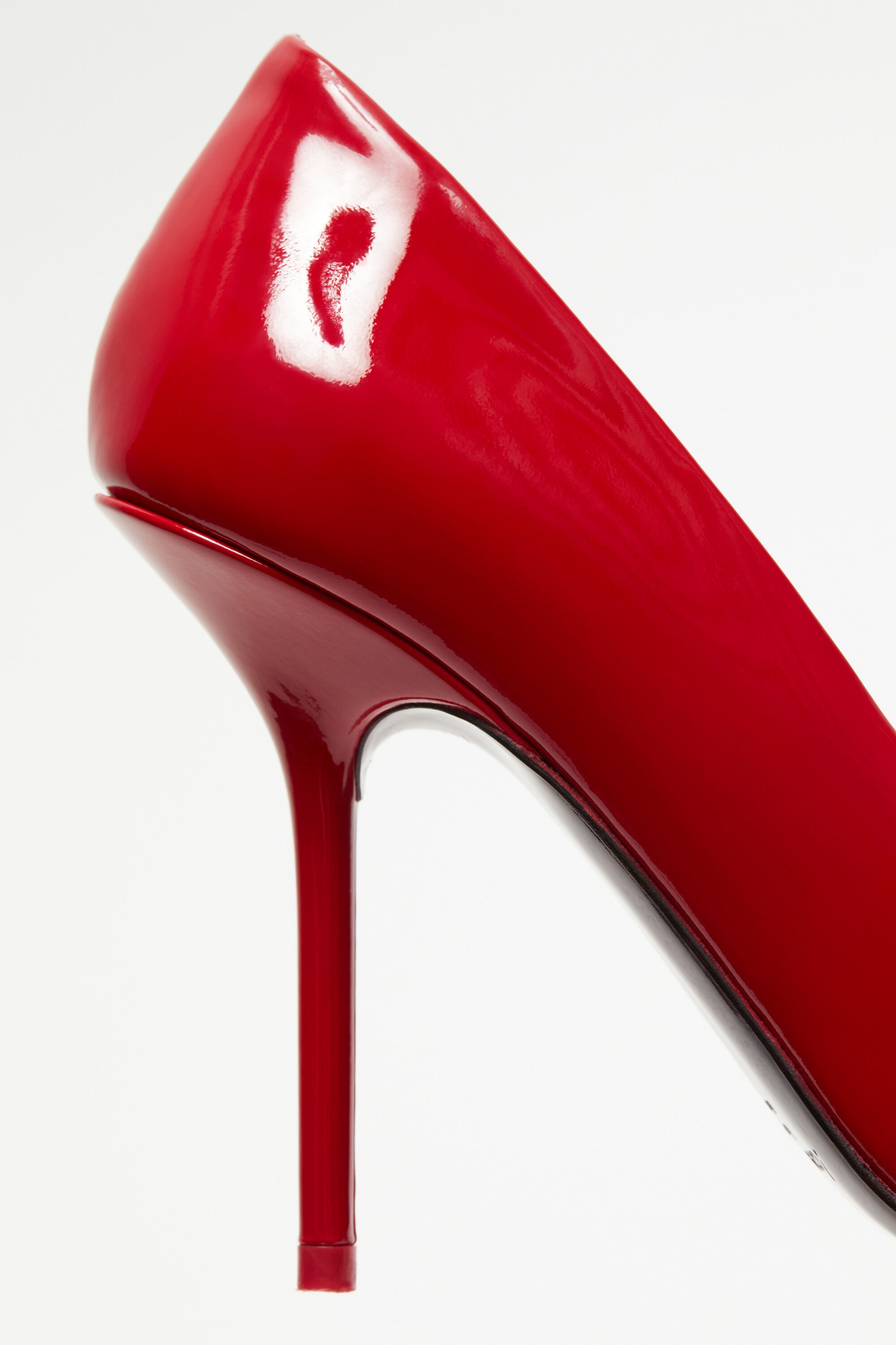 Leather heel pump - Red - 4