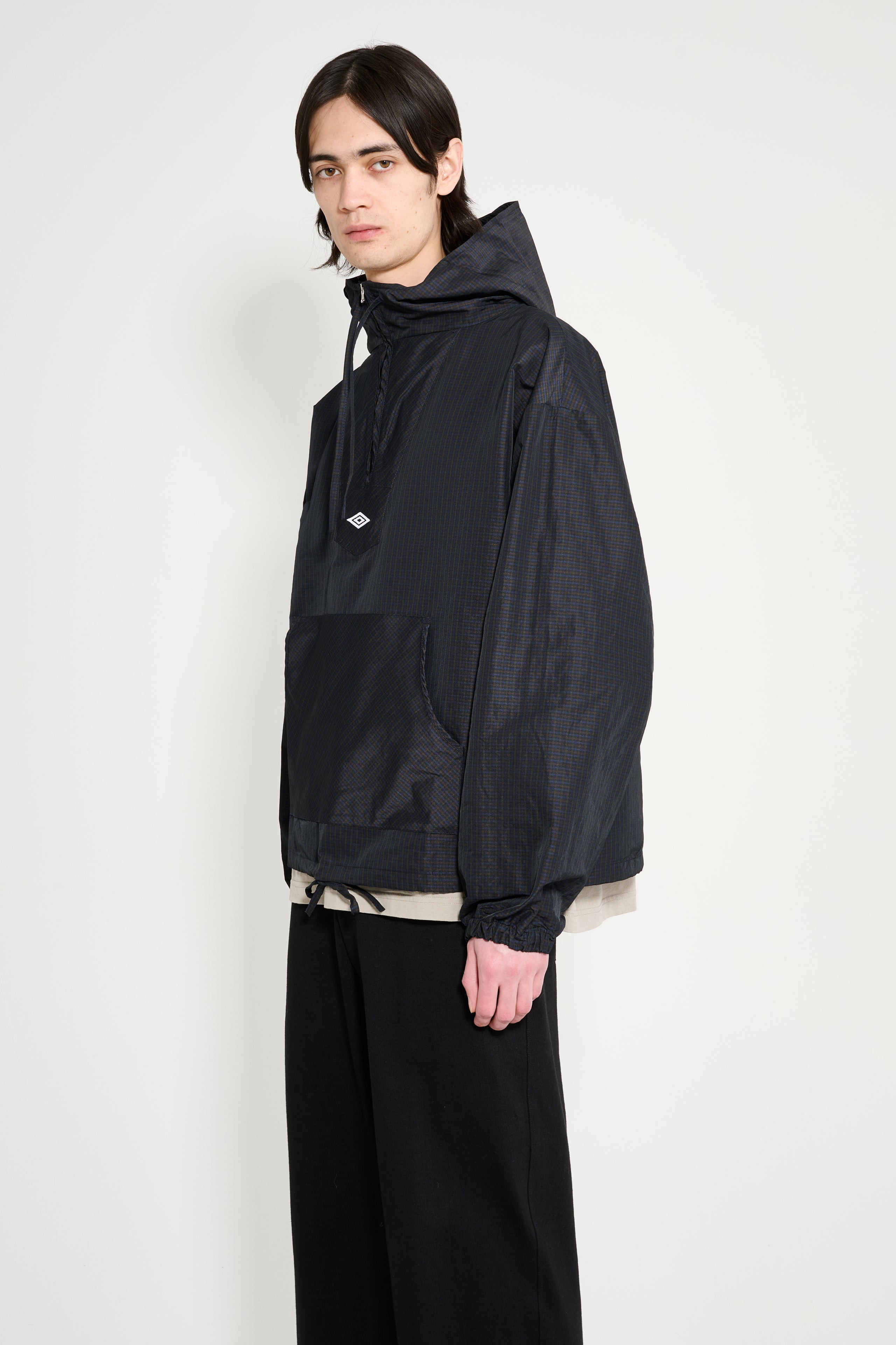 UMBRO CHECK MASK ANORAK NAVY / DARK BROWN - 2