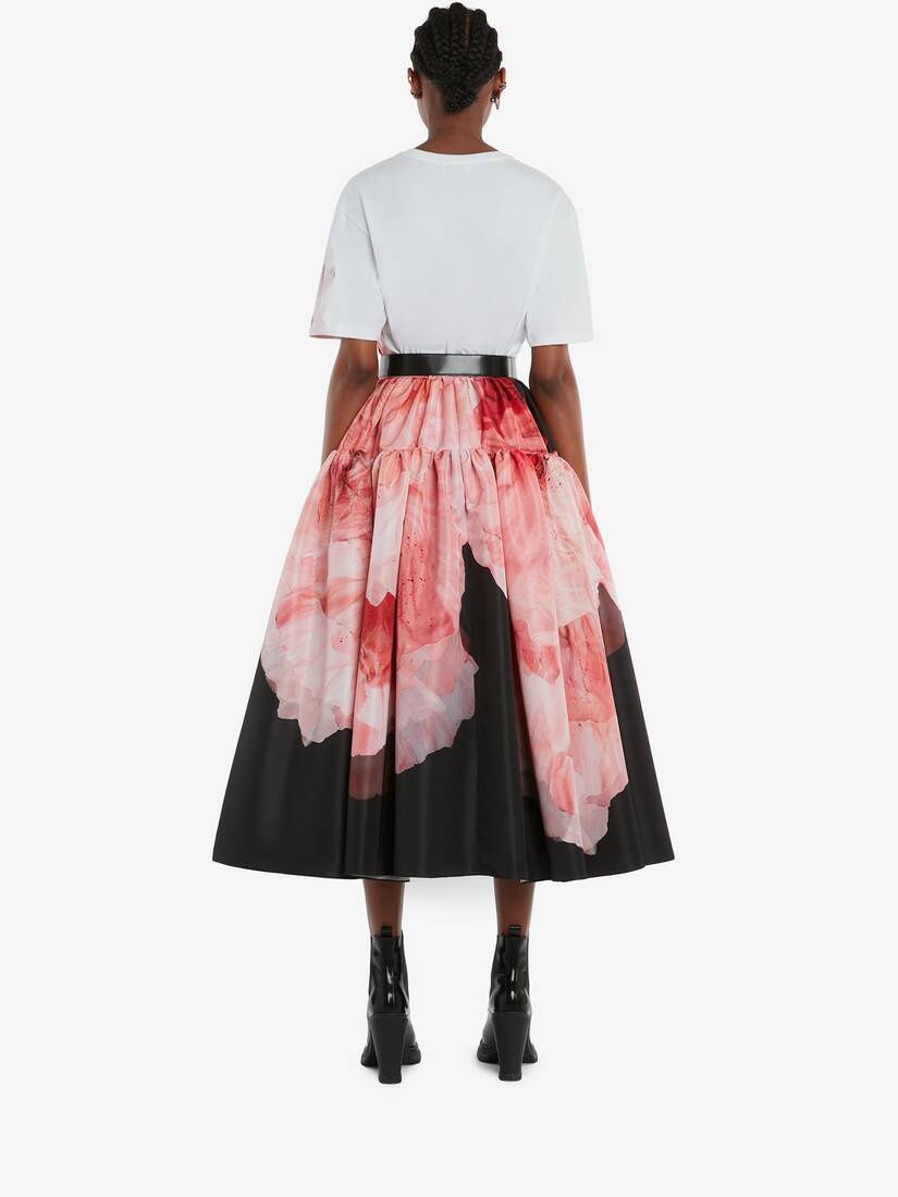 Anemone Print Gathered Midi Skirt in Anemone - 4