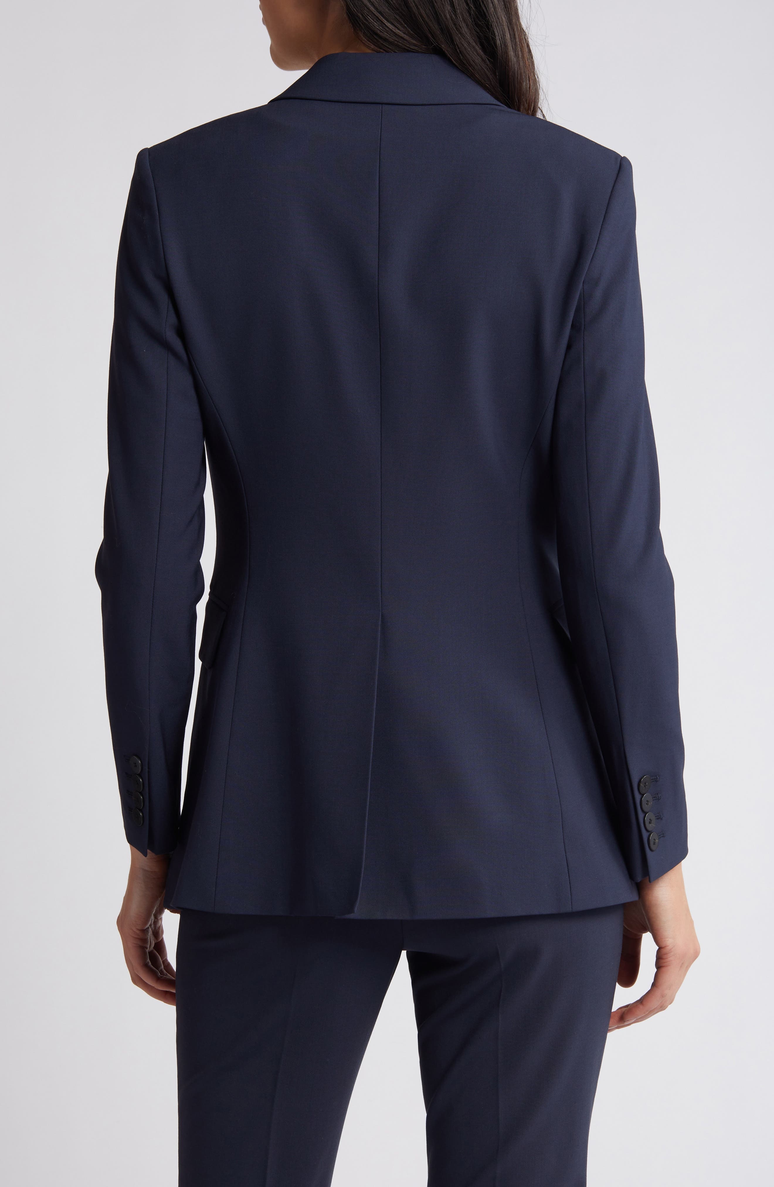 Theory Etiennette B Good Wool Suit Jacket in Nocturne Navy at Nordstrom - 5