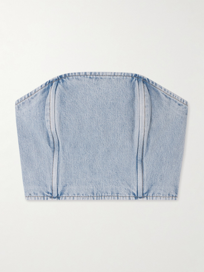Strapless Denim Top 1