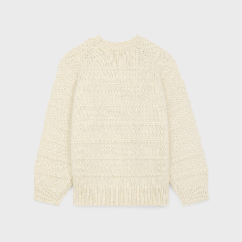CELINE triomphe crew neck sweater in mohair and silk outlook