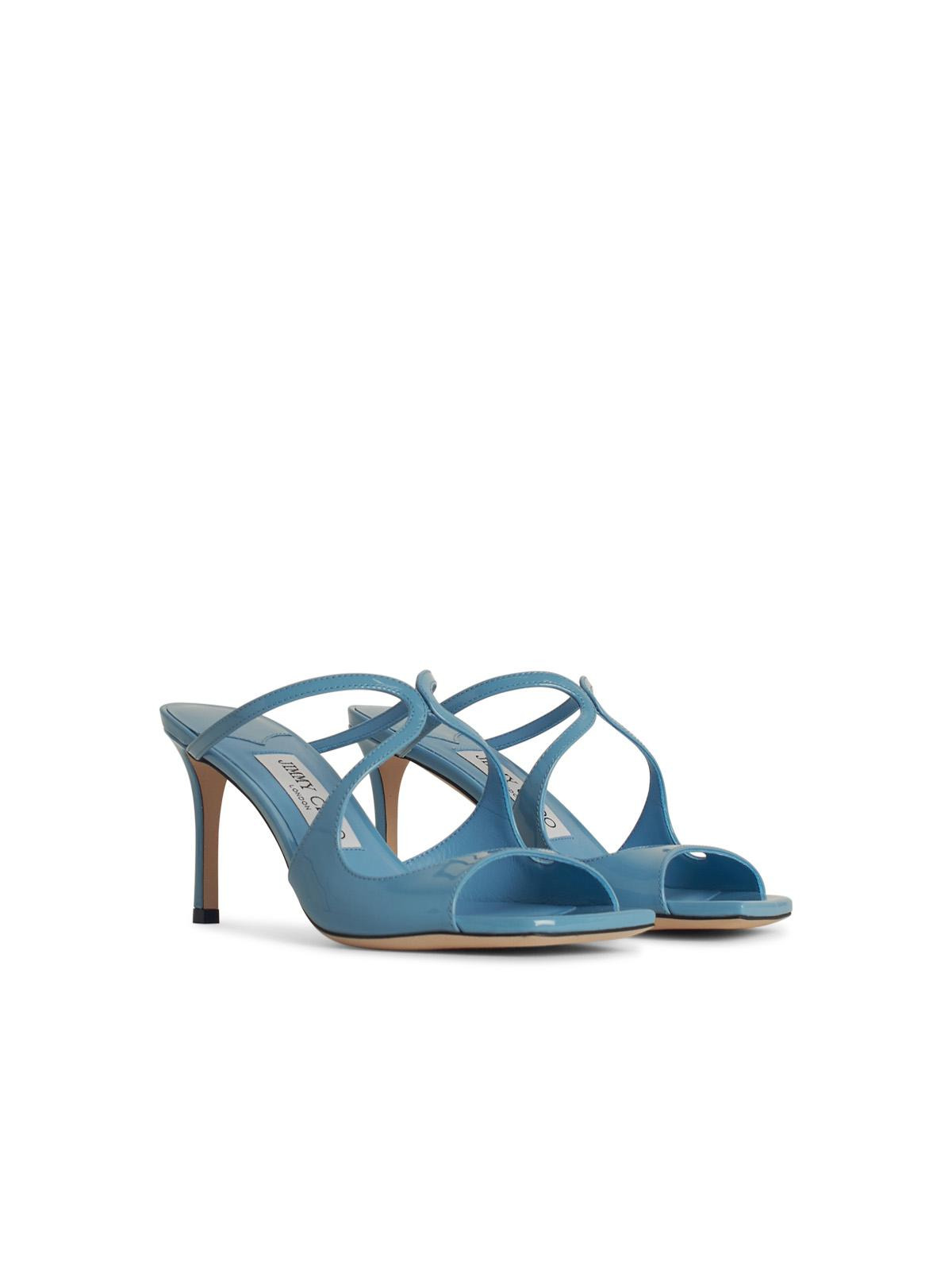 Jimmy Choo 'Ansie' Light Blue Leather Mules Women - 2
