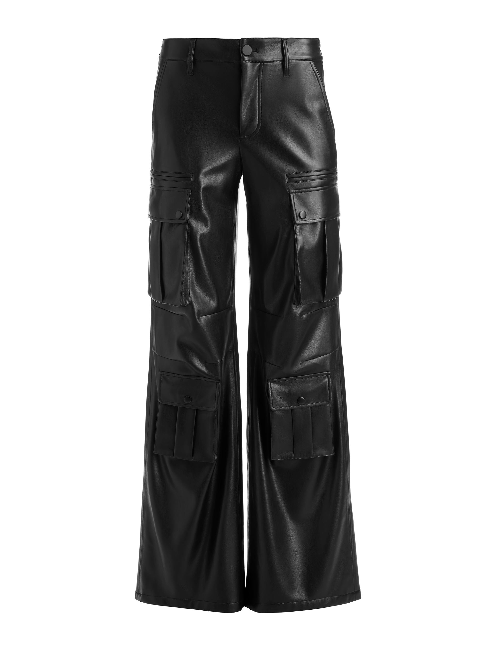 JOETTE VEGAN LEATHER CARGO PANT - 1