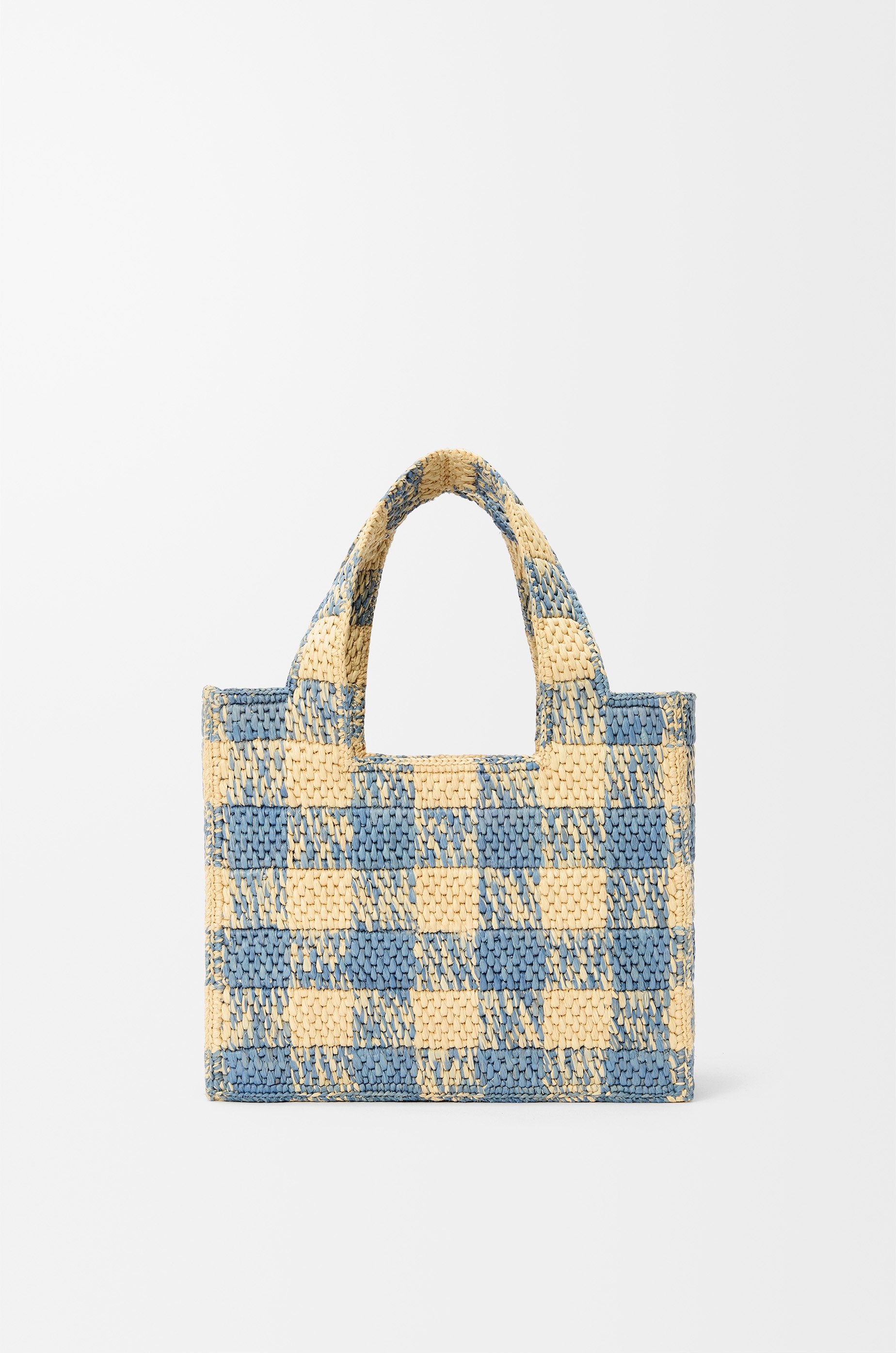 Small LOEWE Font tote in raffia - 6