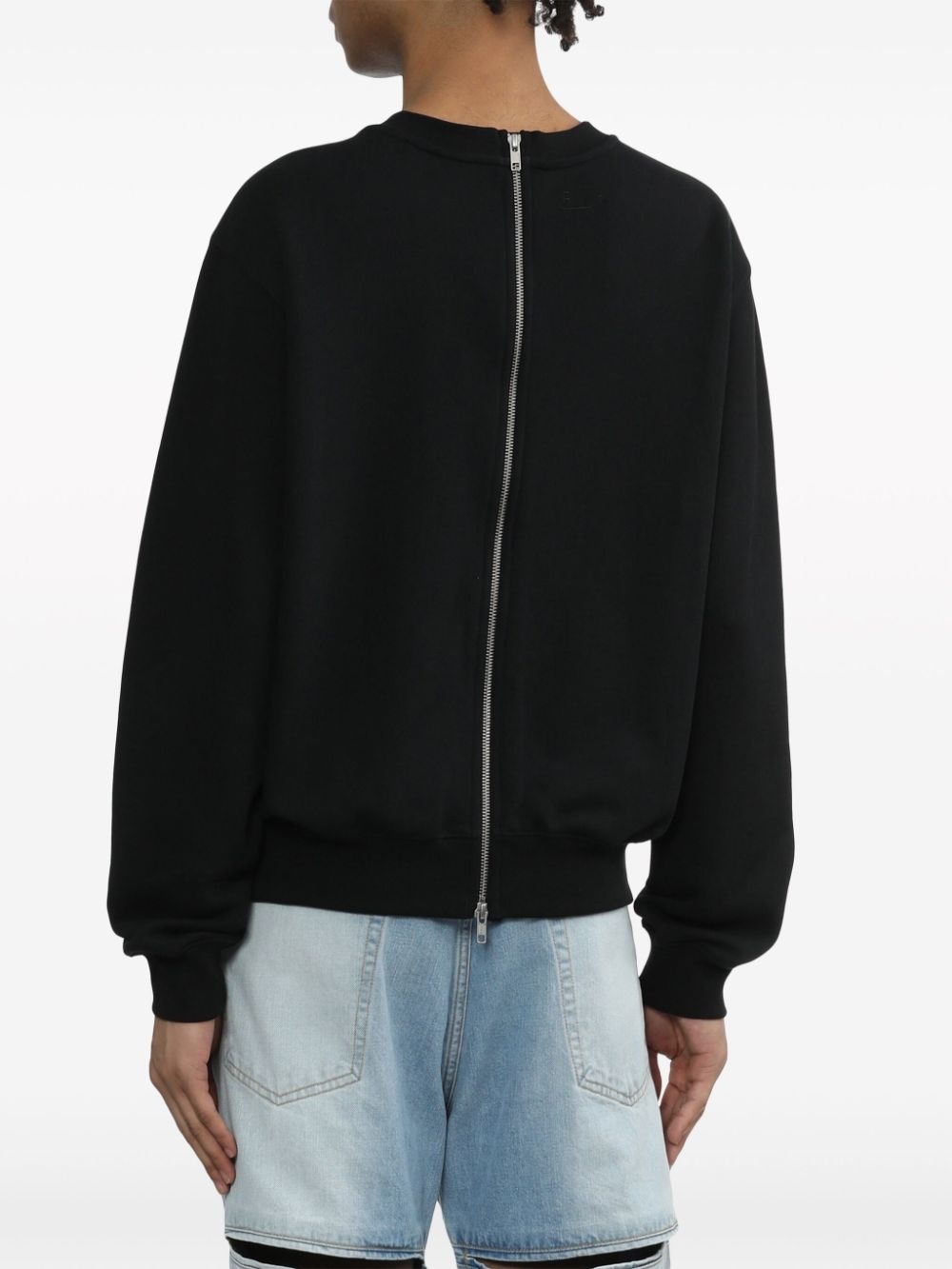 zip-up cotton sweatshirt - 4