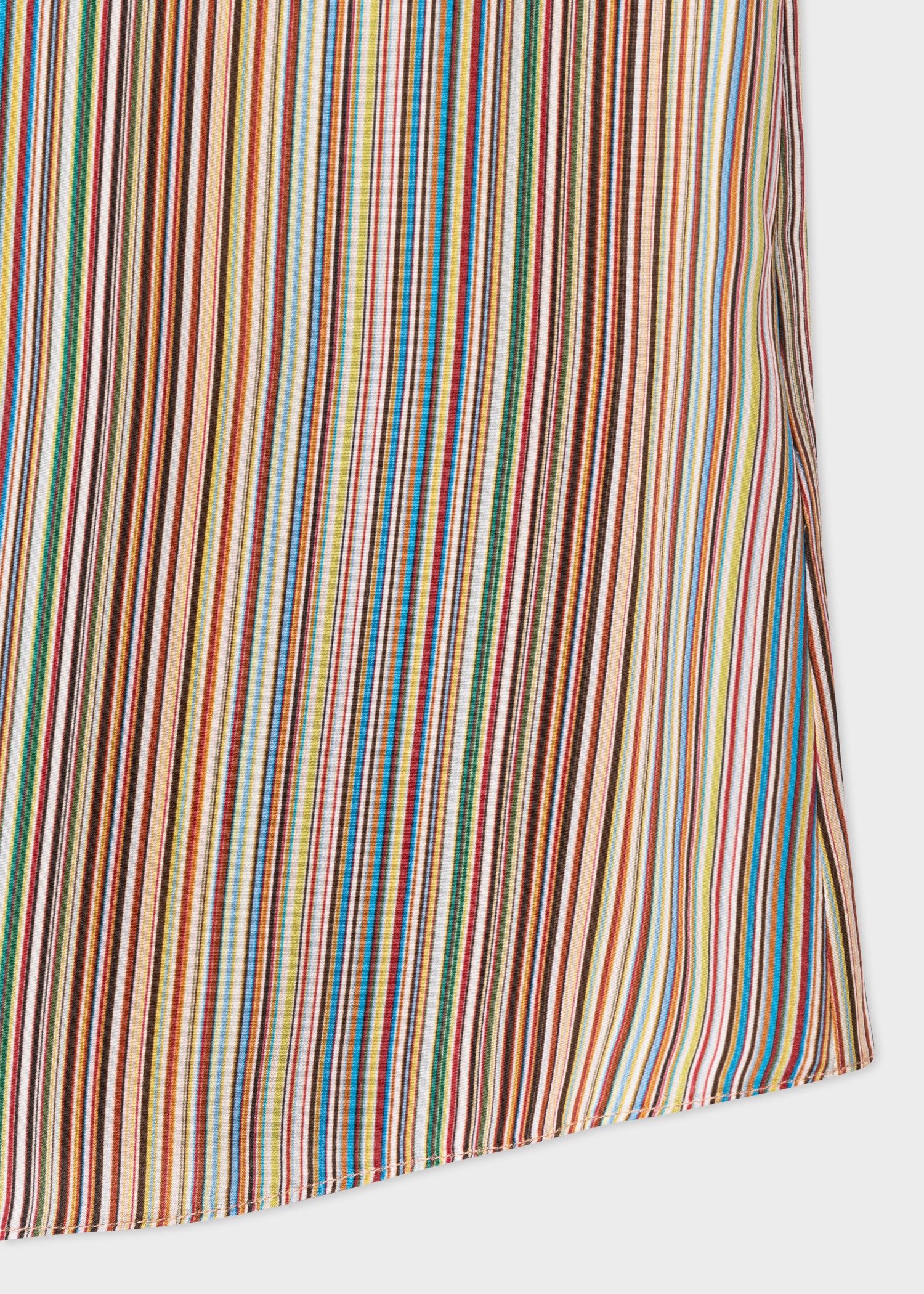 'Signature Stripe' Silk Tie Neck Blouse - 5