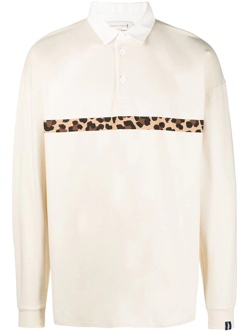 leopard stripe rugby shirt - 1