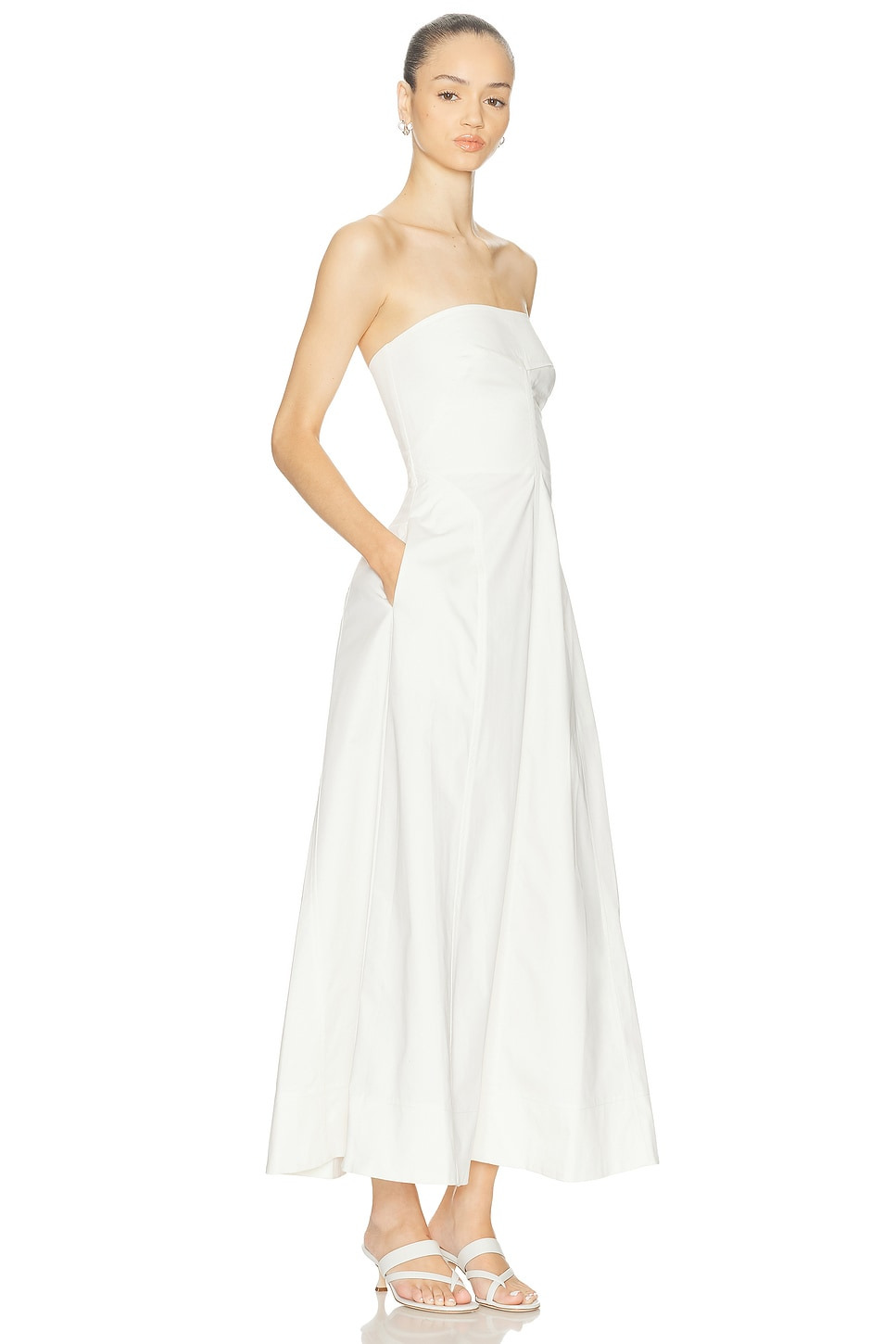 Sculpted Cotton Strapless Dress - 2