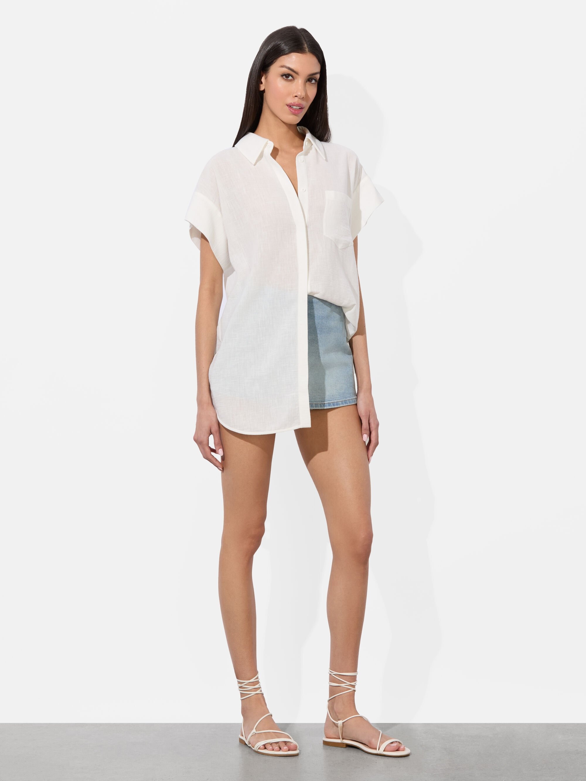 FINELY SHORT SLEEVE BUTTON DOWN - 6