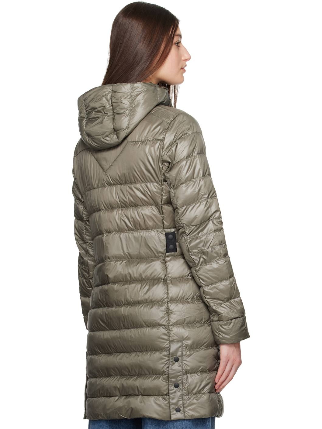 Green 'Black Label' Cypress Hooded Down Jacket - 3