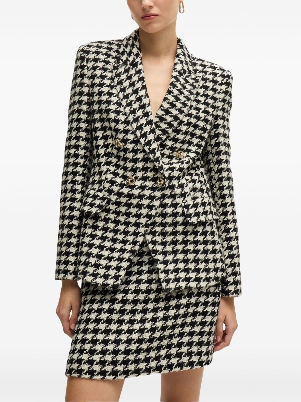 houndstooth-pattern blazer - 3