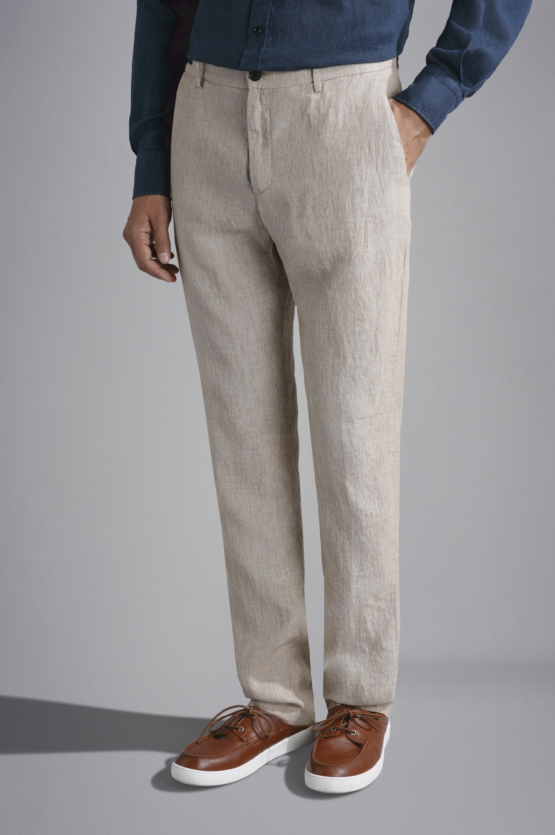 LINEN CHINO TROUSERS - 6