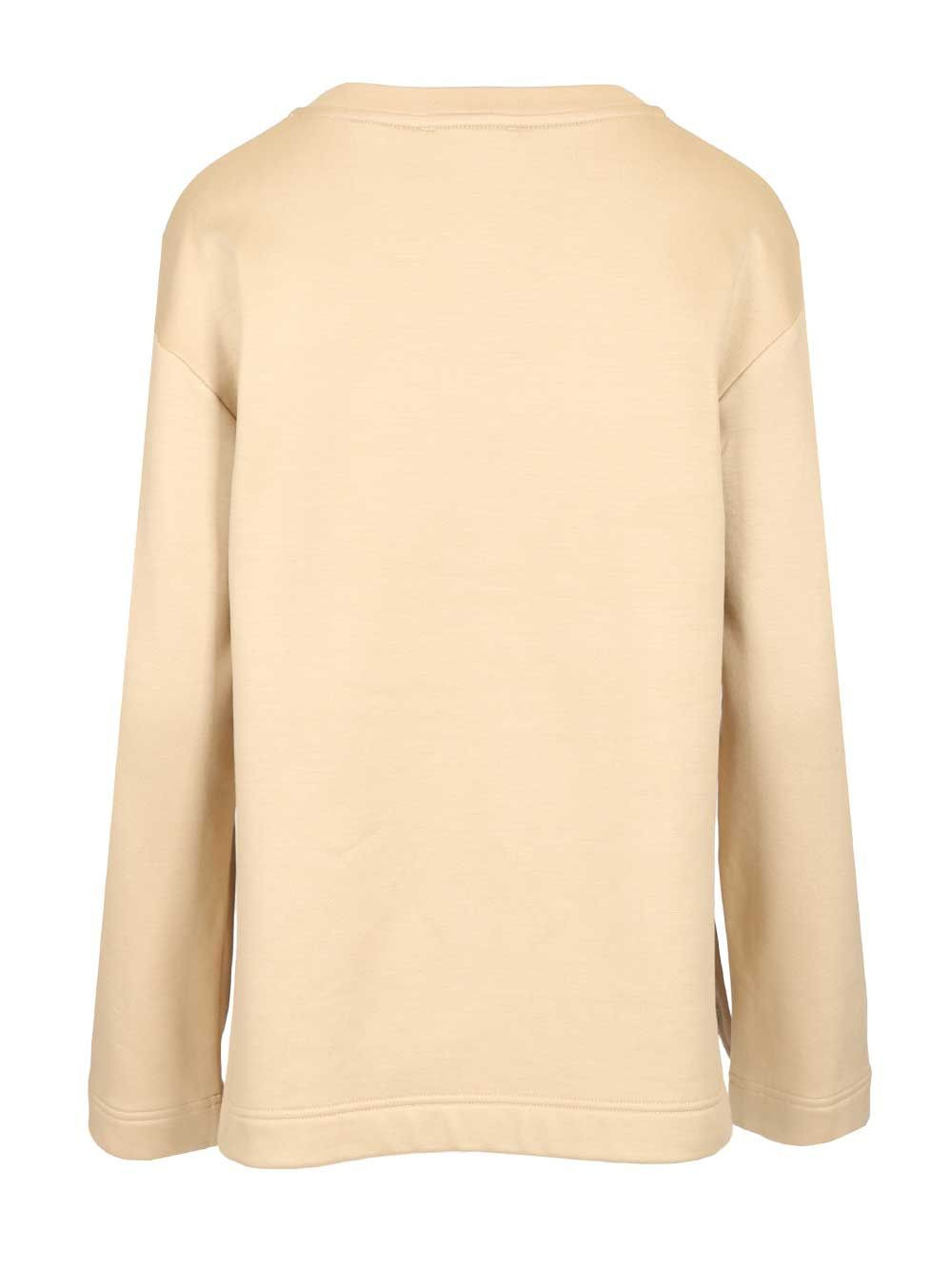 Berma Crewneck Embossed Logo Sweatshirt Sweatshirts Beige - 2