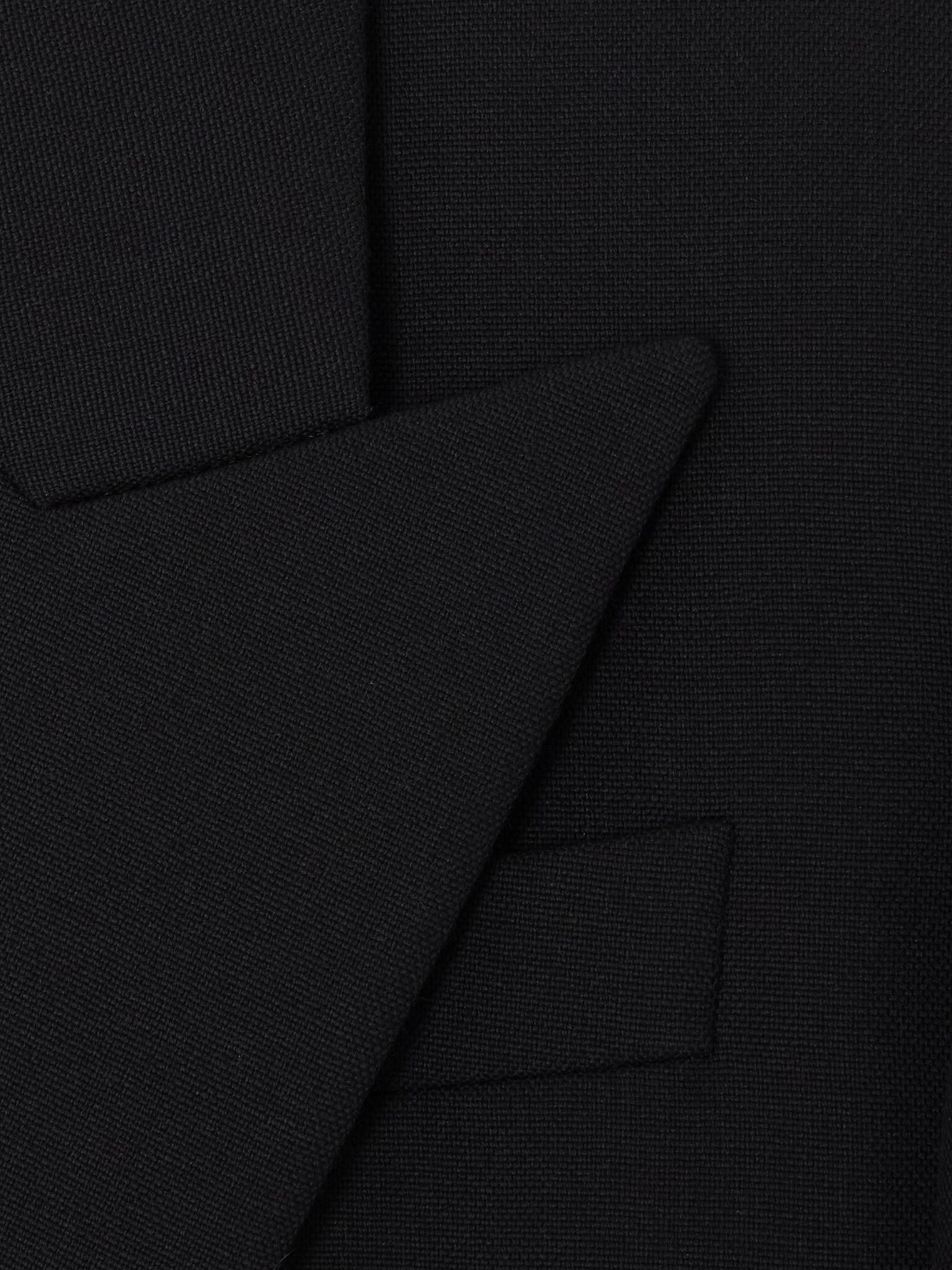 Double-breasted grain de poudre wool blazer Black - 4