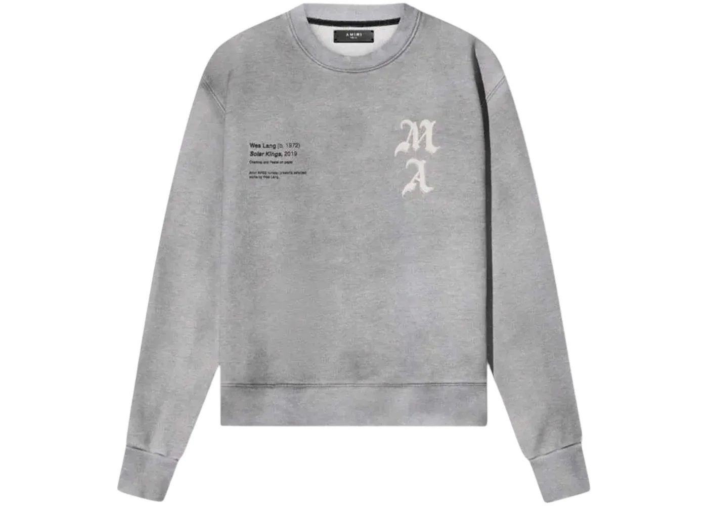 AMIRI x Wes Lang Wes Lang Solar Kings Crew Heather Grey - 1