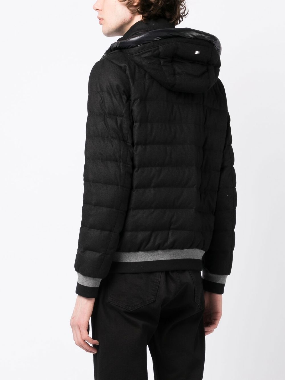 quilted-finish padded jacket - 4