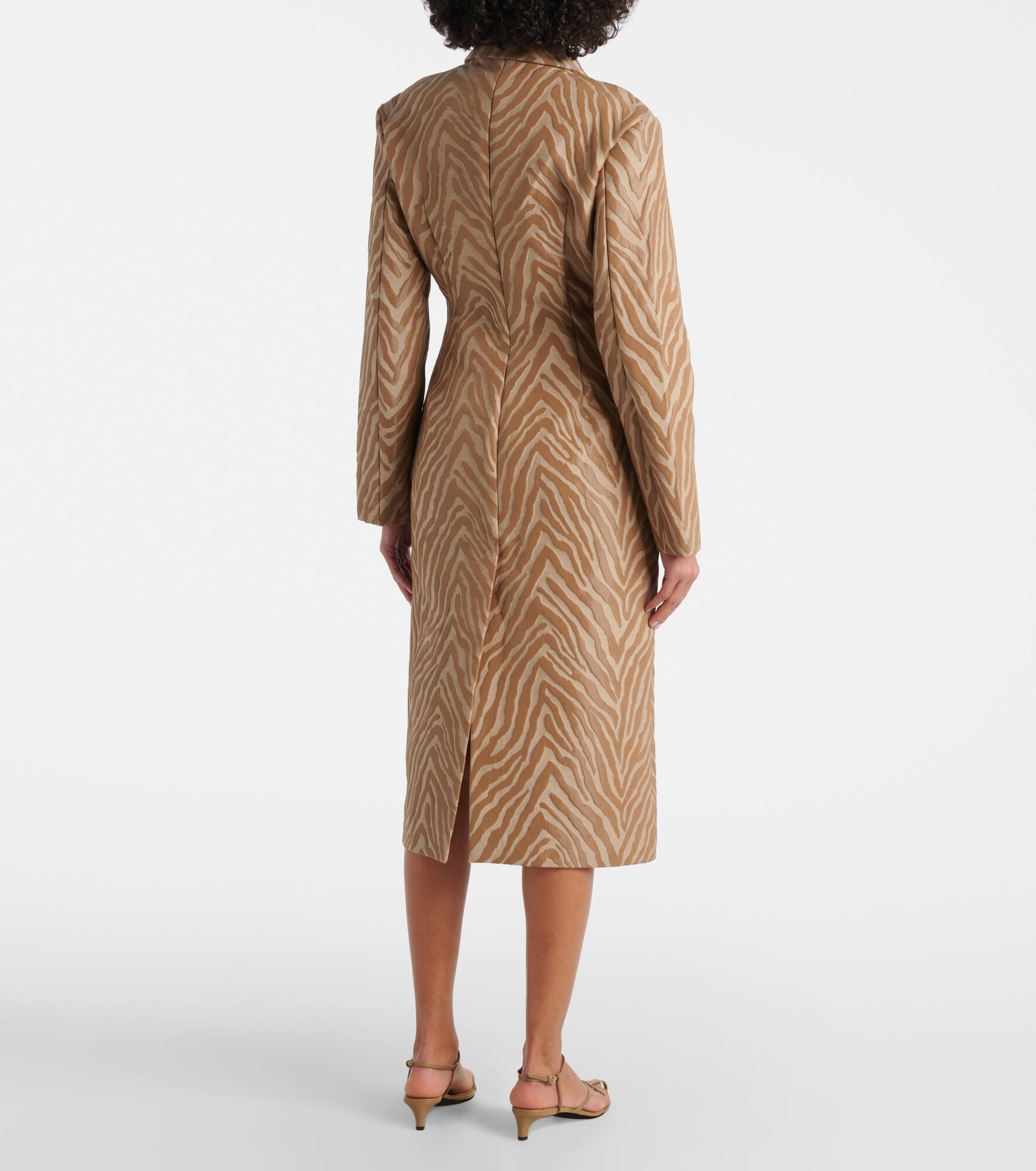 Mira cotton-blend jacquard coat - 3